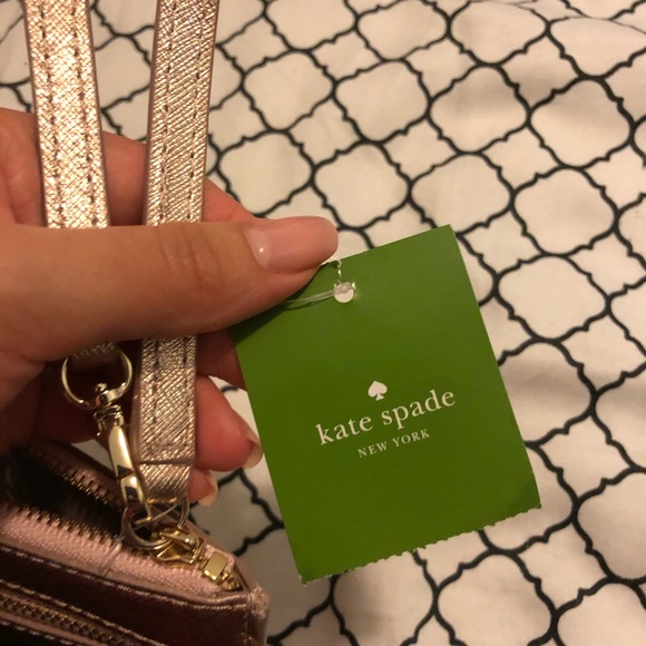 Kate Spade New York Rose Gold Leather Wristlet - Picture 5 of 5